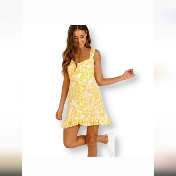 NEW Faithfull the Brand Lou Lou Mini Dress - US 08 - Picture 1 of 4